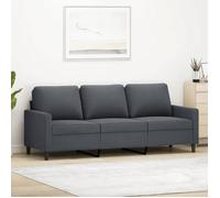 ""SALE 2026"" Fauteuil/Chaise-Sofa Gris - Canapé à 3 places Gris foncé 180cm Velours PRO178976306