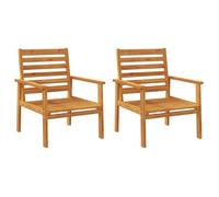 ""SALE 2026""Fauteuil de jardin - Pour Salon Balcon - lot de 2 66,5x65x81cm bois massif d'acacia,68x65x81cm 18.4 Kg 5690670