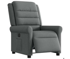 ""SALE 2026""Fauteuil inclinable - 135 degrés - 1 PLACE - Fauteuil de Relaxation - électrique Gris foncé Tissu 22.3 Kg 9646328
