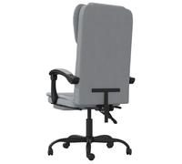 ""Sale 2026"" Fauteuil inclinable de bureau - Chaise simple - Gris clair Tissu - 63x56x(112.5-122) cm DD232