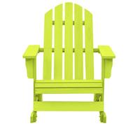 ""SALE 2026""Fauteuil patios, balcons, Vert - Chaise à bascule de jardin - KENNETH - Adirondack bois de sapin massif vert,70x91,5x92cm