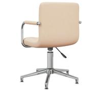 ""Sale 2026"" Fauteuil pivotante de bureau - 1 PLACE - Crème Tissu - 48x47x(74.5-88.5) cm DD528