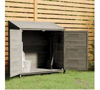 ""SALE 2026"" Garage pour robot tondeuse Anthracite - Remise de jardin Anthracite 102x52x112cm - bois de sapin solide PRO120429276