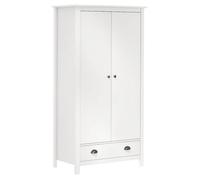 ""SALE 2026"" Garde-robe Blanc - Garde-robe à 2 portes Hill Blanc 89x50x170cm - bois de pin solide PRO514596824