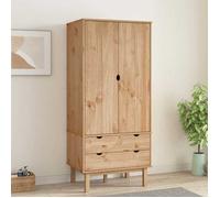 ""SALE 2026"" Garde-robe Brun - Garde-robe OTTA 76,5x53x172cm - bois massif de pin 2970718725715