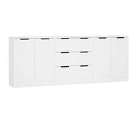 ""SALE 2026""Lot de 3 Buffets salon - Placard vaisselier - WINWIN - Cabinet bahut Blanc - bois d'ingénierie 56.28 Kg 5184058