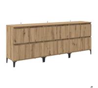 ""SALE 2026""Lot de 3 Buffets salon - Placard vaisselier - WINWIN - Cabinet bahut Chêne artisanal 60x35x70cm - bois d'ingénierie 57.42