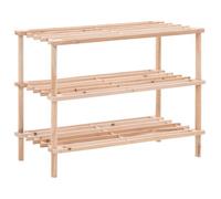 ""SALE 2026"" Meuble à chaussures Beige - Range-chaussures à 3 étagères Bois de sapin solide PRO128634616