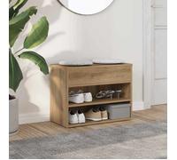 ""SALE 2026"" Meuble à chaussures Brun - Banc à chaussures chêne artisanal 60x30x45cm - bois d'ingénierie PRO211595251