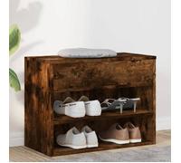 ""SALE 2026"" Meuble à chaussures Brun - Banc à chaussures Chêne fumé 60x30x45cm - bois d'ingénierie PRO385427188