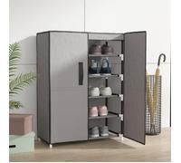 ""SALE 2026"" Meuble à chaussures Gris - Armoire à chaussures Gris 60x28x90cm Tissu PRO181905003