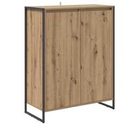 ""SALE 2026""meuble à chaussures industriel Marron - Cabinet à chaussures avec porte Chêne artisan 79x36x100cm 29.29 Kg 728122
