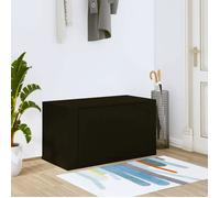 ""SALE 2026"" Meuble à chaussures Noir - Armoire à chaussures murale Noir 70x35x38cm - bois d'ingénierie PRO871007765