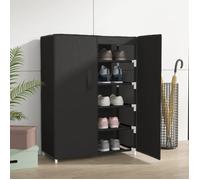 ""SALE 2026"" Meuble à chaussures Noir - Armoire à chaussures Noir 60x28x90cm Tissu PRO550915252