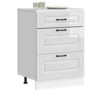 ""SALE 2026""Meuble bas de cuisine « Kalmar » pratique - moderne-design - bois d'ingénierie - blanc brillant - surface lisse 983lvh62l