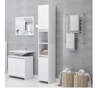 ""SALE 2026"" Meuble de lavabo de salle de bain Blanc - Armoire de salle de bain Blanc 30x30x183,5cm - bois d'ingénierie PRO939221639