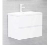 ""SALE 2026"" Meuble de lavabo de salle de bain Blanc - Armoire d'évier Blanc 60x38,5x45cm - Bois d’ingénierie 4903370784247