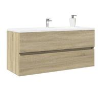 ""SALE 2026"" Meuble de lavabo de salle de bain Brun - Armoire de lavabo de salle de bain chêne sonoma 100x38,5x45cm PRO558133517