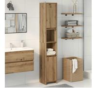 ""SALE 2026"" Meuble de lavabo de salle de bain Brun - Armoire de salle de bain chêne artisanal 30x30x183,5cm PRO201014656