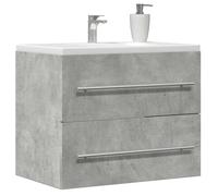 ""SALE 2026"" Meuble de lavabo de salle de bain Gris - Armoire d'évier Gris béton 60x38,5x48cm Aggloméré 8279428649661