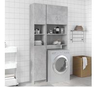 ""SALE 2026"" Meuble de lavabo de salle de bain Gris - Armoire salle de bain Gris béton 32x25,5x190cm - bois ingénierie PRO241194174