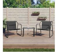 ""SALE 2026"" meuble d'extérieur arrière-cour, terrasse Anthracite - Salon de jardin avec coussins 3 pcs anthracite acier PRO34267916
