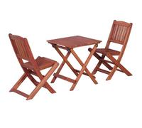 ""SALE 2026"" meuble d'extérieur arrière-cour, terrasse Brun - Ensemble de bistro 3 pcs pour enfants Bois d'eucalyptus solide PRO4316