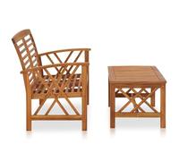 ""SALE 2026""Meuble d'Extérieur - canapés et Table d'Extérieure, Brun - Salon de jardin 2 pcs Bois d'acacia solide 24 Kg 840561