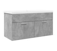 ""SALE 2026""Meuble salle de bain/ Meuble bas - WINWIN - Armoire lavabo de salle de bain avec bassin intégré gris béton 36.35 Kg 57796