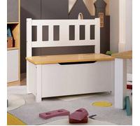 ""SALE 2026"" Meubles pour bébés/tout-petits Blanc - Banc de rangement pour enfants Blanc et beige 60x30x55cm MDF 9031089972054