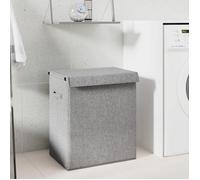 ""SALE 2026"" Panier à linge Gris - Panier à linge pliable Gris 51x34,5x59cm Tissu en faux lin 4029520866613
