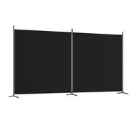 ""SALE 2026""Paravent Interieur/ Cloison de séparation - WINWIN - 2 panneaux - Noir 348x180cm Tissu 3.24 Kg 2526192