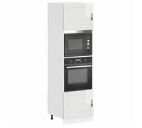 ""SALE 2026"" Placard suisine Blanc - Armoires de four 2 pcs Porto blanc brillant bois d'ingénierie PRO772786586