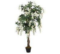 ""SALE 2026""Plante artificielle aspect réaliste Vert - Glycine artificielle 840 feuilles 120 cm vert et blanc 4 Kg5750487
