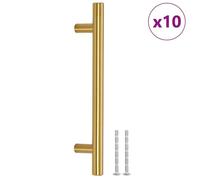""SALE 2026""Poignées de meuble Or - Poignées d'armoire 10 pcs doré 128 mm acier inoxydable 0.51 Kg 238057