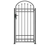 ""SALE 2026""portail de clôture/porte d'entrée pratique Gris - Poteau de clôture. Gris 200 x 88 x 14 cm Acier 21.15 Kg7183507