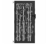 ""SALE 2026""portail de clôture/porte d'entrée pratique Noir - Porte de Jardin Noir 85 x 200 cm Acier peint par poudre 19.15 Kg2809478