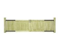 ""SALE 2026"" Portail de jardin Vert - Portillons de jardin 2 pcs Bois de pin imprégné 300x75cm PRO641197097