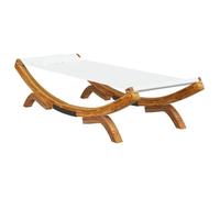 ""SALE 2026""Salon de jardin relaxant Crème - Lit de repos extérieur 100x188,5x44cm Bois courbé massif Crème,100x188,5x44cm 17.85 Kg 5