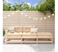 ""SALE 2026"" Siège DE JARDIN Brun - Salon de jardin 3 pcs bois massif de pin PRO715358570