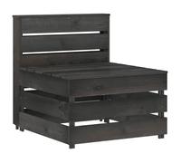 ""SALE 2026"" Siège DE JARDIN Gris - Canapé central palette de jardin gris bois de pin imprégné PRO489415251