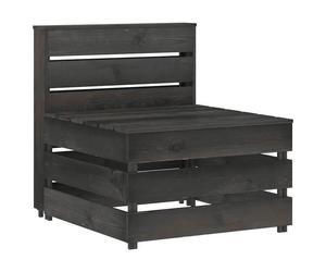 ""SALE 2026"" Siège DE JARDIN Gris - Canapé central palette de jardin gris bois de pin imprégné PRO489415251