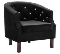 ""SALE 2026""siège relaxant,dossier rembourré ,1 PLACE, Noir - Fauteuil noir velours - Pied antidérapant,65x64x65cm 10.7 Kg 132077