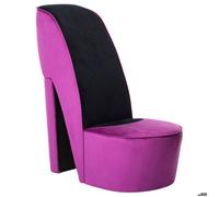 ""SALE 2026""siège relaxant,dossier rembourré ,1 PLACE, Pourpre - Chaise en forme de chaussure à talon haut Violet Velours - Pied anti