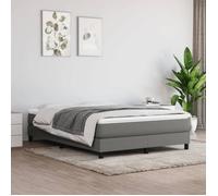 ""SALE 2026"" Stable Structure de lit double Gris - Cadre de lit à ressorts gris foncé 140x190cm tissu PRO63845210