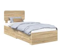 ""SALE 2026""Structure/Cadre de lit WINWIN - Charge de 180 KG - Pour adulte/enfant Chêne Sonoma 75x190cm - bois d'ingénierie 42.6 Kg 6