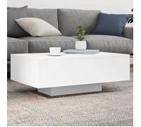 ""SALE 2026"" Table à café Blanche - Table basse avec lumières LED Blanche 85x55x31cm PRO242999515