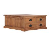 ""SALE 2026"" Table à café Brun - Table basse 68x68x30cm - bois de teck solide PRO583379109