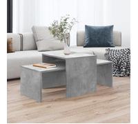 ""SALE 2026"" Table à café Gris - Ensemble de table basse Gris béton 100x48x40cm - bois ingénierie PRO589848169