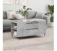 ""SALE 2026"" Table à café Gris - Table basse gris béton 102x44,5x50cm - bois d'ingénierie 3193627776258